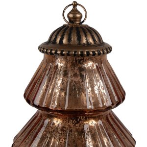 Clayre & Eef 6GL4574KO Sapin de Noël LED Ø 16x22 cm Cuivre Verre Style campagne