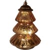 Clayre & Eef 6GL4574KO Sapin de Noël LED Ø 16x22 cm Cuivre Verre Style campagne