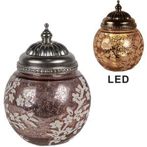 Clayre & Eef 6GL4595 LED Décoration en verre...