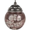 Clayre & Eef 6GL4595 LED Décoration en verre rose Ø11x15cm style campagnard 2xAAA