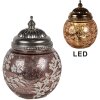 Clayre & Eef 6GL4595 LED Décoration en verre rose Ø11x15cm style campagnard 2xAAA