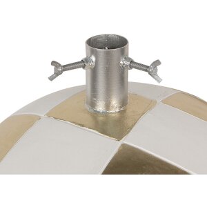 Clayre & Eef 6MG0053 Support pour sapin de Noël blanc or 42x42x44 cm