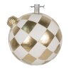 Clayre & Eef 6MG0053 Support pour sapin de Noël blanc or 42x42x44 cm
