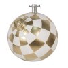 Clayre & Eef 6MG0053 Support pour sapin de Noël blanc or 42x42x44 cm