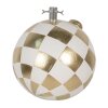 Clayre & Eef 6MG0053 Support pour sapin de Noël blanc or 42x42x44 cm