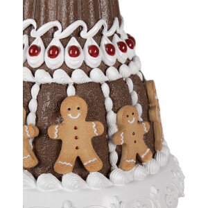 Clayre & Eef 6PR4247 Deko Torte pain dépices Ø 29x52 cm brun blanc style rustique