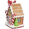 Clayre & Eef 6PR4254 Pendentif de Noël maison en pain dépices brun blanc 7x5x9 cm