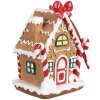 Clayre & Eef 6PR4254 Pendentif de Noël maison en pain dépices brun blanc 7x5x9 cm