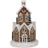 Clayre & Eef 6PR4307 Maison de Noël LED Ø 21x33 cm Marron Rose 3xAAA
