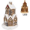 Clayre & Eef 6PR4307 Maison de Noël LED Ø 21x33 cm Marron Rose 3xAAA