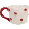 Clayre & Eef 6CEMU0151 Gobelet Ailante Beige Rouge 200 ml 13x9x7 cm