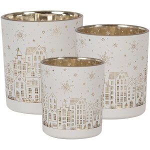Clayre & Eef 6GL4657 Set de 3 bougies à...