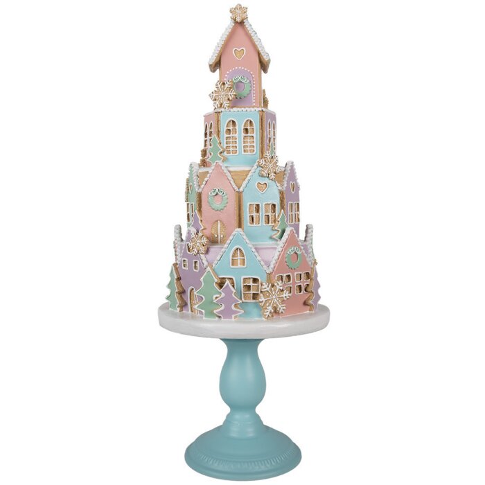 Clayre & Eef 5PR0136 Déco Maison pastel bleu rose Ø 24x59 cm Polyrésine