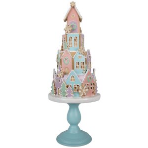 Clayre & Eef 5PR0136 Déco Maison pastel bleu rose Ø 24x59 cm Polyrésine