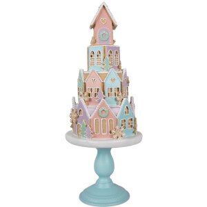 Clayre & Eef 5PR0136 Déco Maison pastel bleu rose Ø 24x59 cm Polyrésine