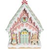 Clayre & Eef 6PR4263 Maison décorative rose 20x16x25 cm Polyrésine Noël