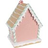 Clayre & Eef 6PR4263 Maison décorative rose 20x16x25 cm Polyrésine Noël