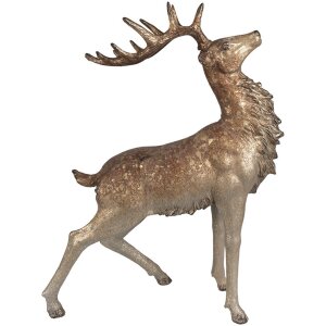 Clayre & Eef 6PR4294 Décoration Cerf brun doré 33x16x42 cm
