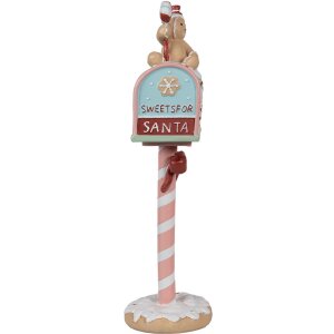 Clayre & Eef 6PR4265 Décoration de Noël Boîte aux lettres rose 11x10x36 cm Polyrésine