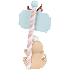 Clayre & Eef 6PR4269 Décoration Bonhomme de pain dépices Beige Vert 13x10x25 cm