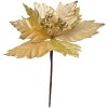 Clayre & Eef 65820 Décoration de Noël Fleur Couleur or Ø 21x25 cm Plastique