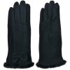 Juleeze JZGL0089Z Gants noir 9x23x1cm avec noeud fourrure synthétique