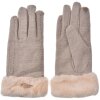 Juleeze JZGL0090BE Gants beige avec fourrure synthétique 9x23x2 cm écran tactile