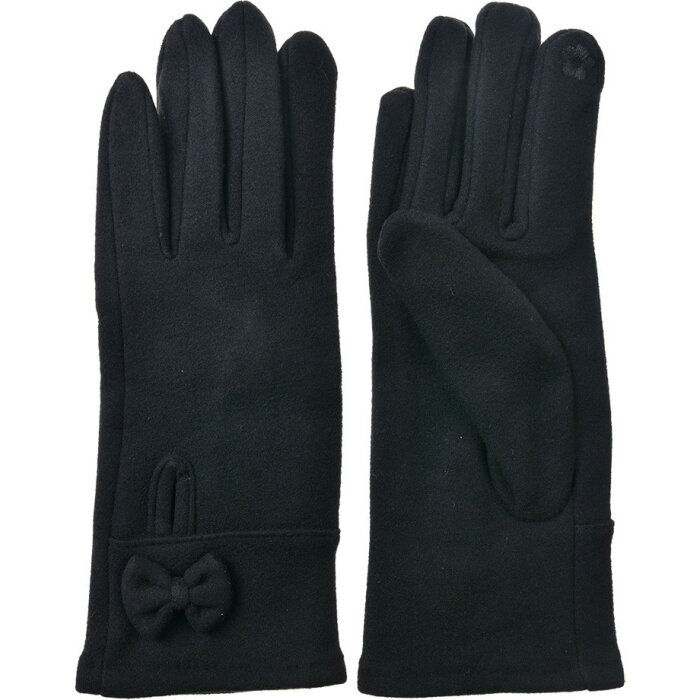 Juleeze JZGL0091Z Gants 9x23x1 cm noir noeud hiver