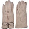 Juleeze JZGL0096BE Gants dhiver beige 9x23 cm Application de nœuds Polyester