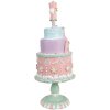 Clayre & Eef 6PR4261 Décoration Gâteau Ø 17x42 cm Rose Polyrésine style rustique