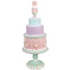 Clayre & Eef 6PR4261 Décoration Gâteau Ø 17x42 cm Rose Polyrésine style rustique