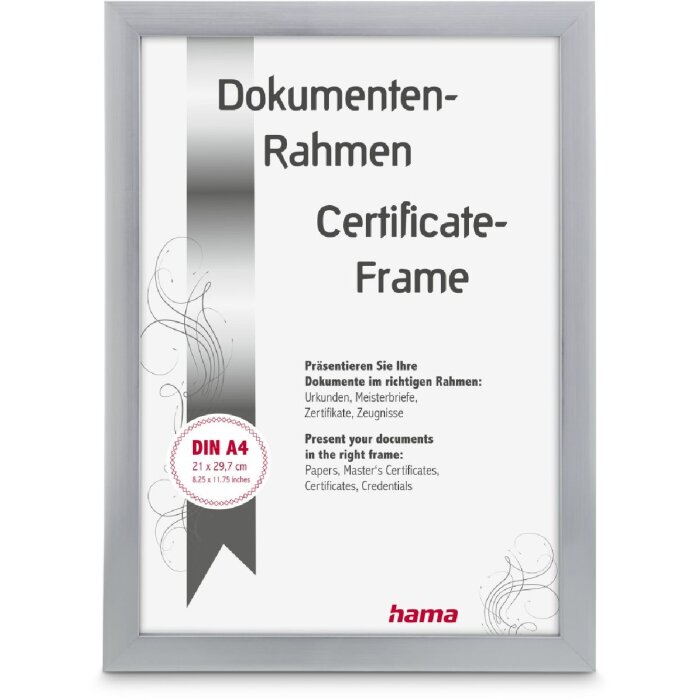 Hama Cadre plastique Chiaro argent 21 x 29,7 cm DIN A4