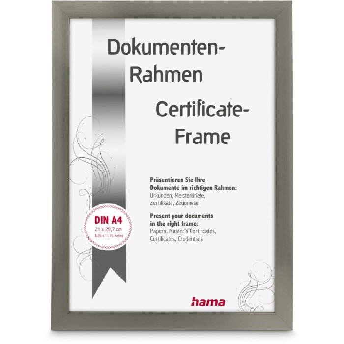 Hama Cadre plastique Chiaro acier 21 x 29,7 cm DIN A4