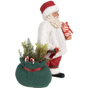 Clayre & Eef 65599 Décorations de Noël Père Noël blanc rouge 18x13x27 cm