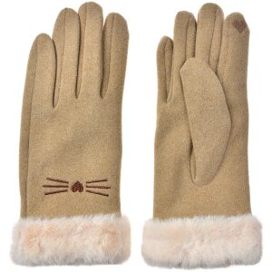 Juleeze JZGL0098 Gants beige 9x23x2 cm Design chat avec...