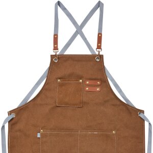 Clayre & Eef KT041.045 Tablier Marron 63x75 cm 100%...