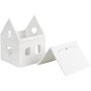 Clayre & Eef 6CE1739 Porte-bougie à chauffe-plat Maison Porcelaine Blanc 7x8x9 cm
