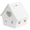 Clayre & Eef 6CE1740 Porte-bougie à chauffe-plat Maison Porcelaine Blanc 9x7x8 cm