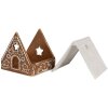 Clayre & Eef 6CE1744 Porte-bougie à chauffe-plat Maison Porcelaine Marron Blanc 8x8x8 cm