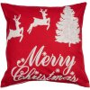 Clayre & Eef KT021.358 Housse de coussin Rouge Blanc Motif de Noël 45x45 cm Polyester