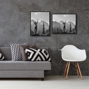 Haes Deco Cadre photo plastique EF7B Easy Frame noir 40x50 cm montage mural