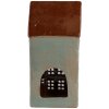 Clayre & Eef 6CE1886 Porte-bougie à chauffe-plat Maison Céramique Gris Marron 15x11x30 cm