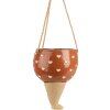 Clayre & Eef 6CE1863 Décoration Pot de fleurs rose beige Céramique 17x15x20 cm
