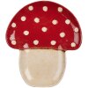 Clayre & Eef 6CE1907 Assiette champignon Céramique Beige Rouge 21x22x3 cm