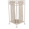 Clayre & Eef 6Y5664 Porte-parapluies Fer antique Blanc 24x24x49 cm