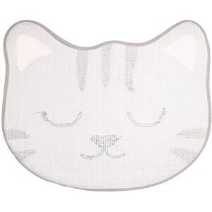 Clayre & Eef BM0012 Tapis de bain Chat Gris 60x50 cm