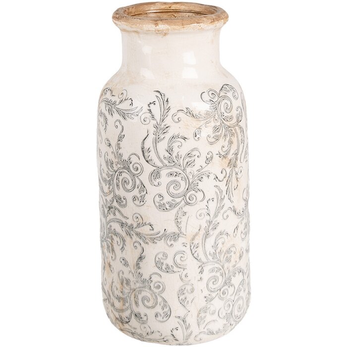 Clayre & Eef 6CE1927L Vase Ø 15x32 cm Blanc