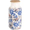 Clayre & Eef 6CE1928L Vase Décor floral Beige Bleu Ø15x32 cm