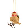 Clayre & Eef 6PR2797GG Pendentif décoratif oiseau look hiver 5x3x7 cm