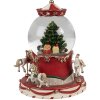Clayre & Eef 65766 Boule à neige avec musique Arbre de Noël Ø14x19 cm